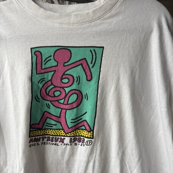 Keith Haring X Cotton On 1983 Jazz Festival T Shirt Men's Small - Picture 2 of 5